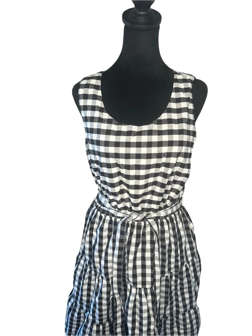 Kim Rogers Checkered Dress – Petite Large – Black & White
